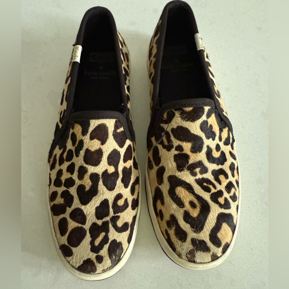 Kate Spade for Keds Leopard Pattern Slip-On Shoes